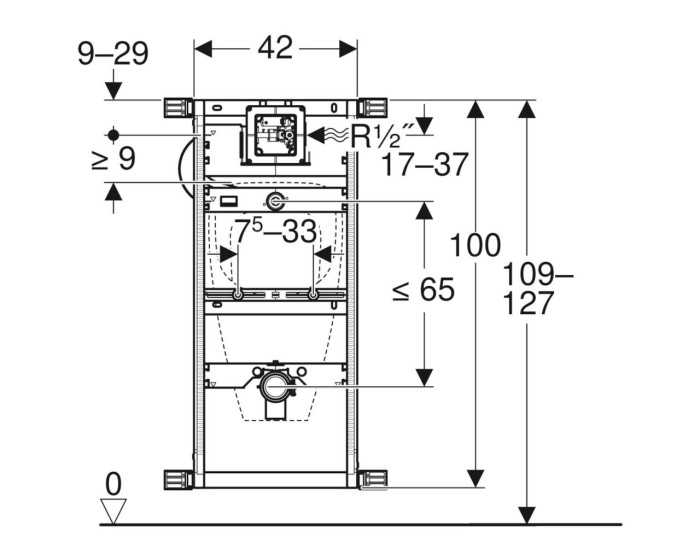 Geberit Kombifix za pisoar shema 2 - in-domo.si