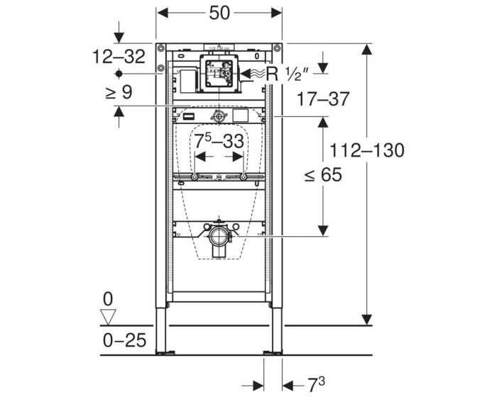 Geberit Duofix za pisoar shema 2 - in-domo.si